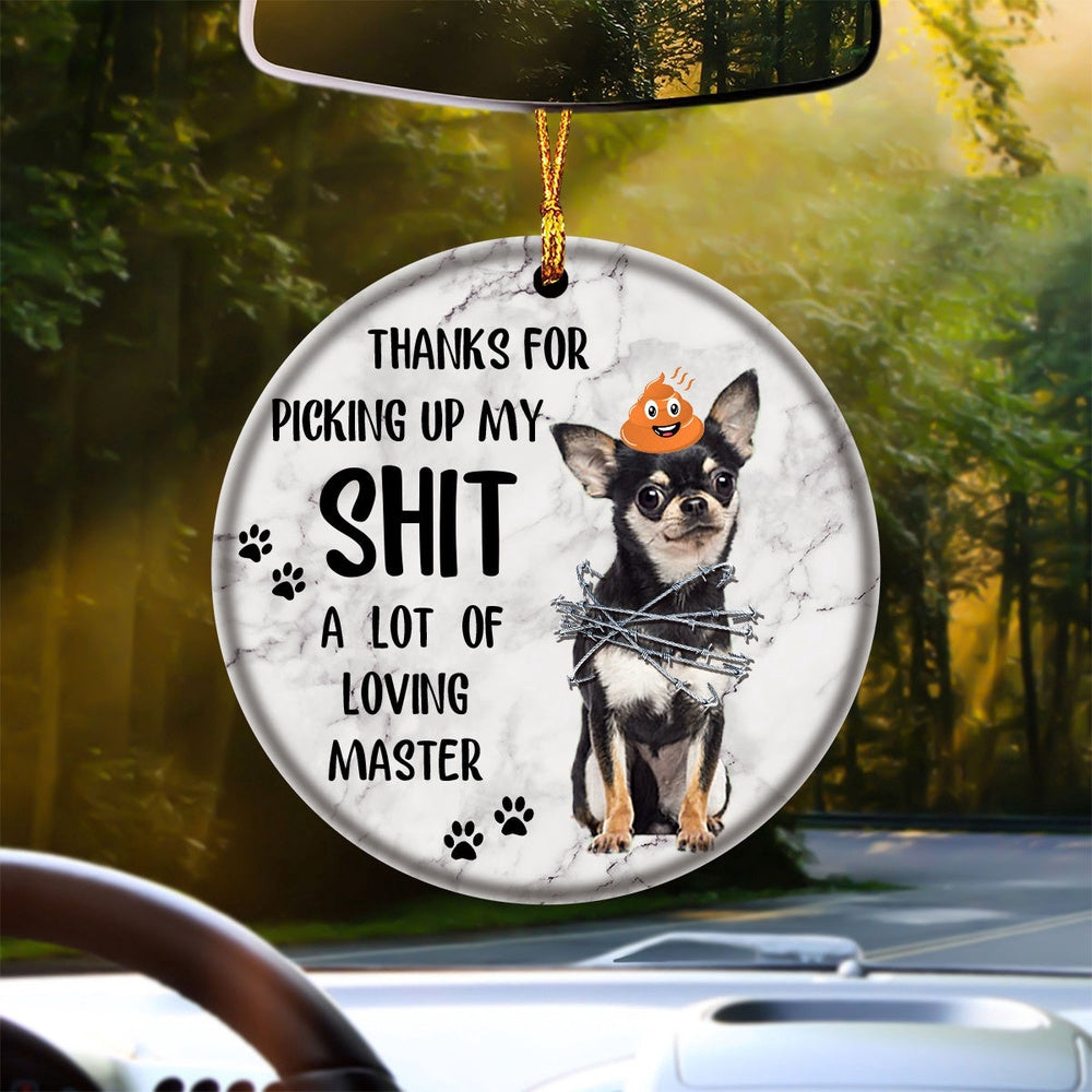 Dog Christmas Ornament, Chihuahua A Lot Of Loving Master Ornament, Pet Christmas Ornaments