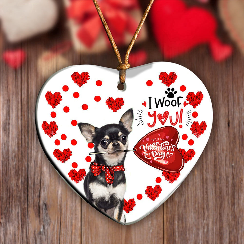 Dog Christmas Ornament, Chihuahua Happy Valentine'S Day Ornament, Pet Christmas Ornaments
