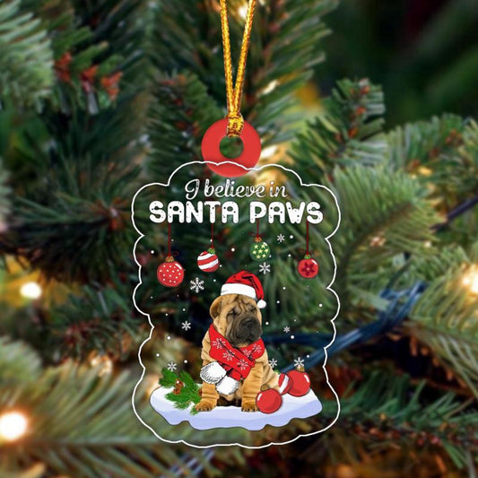 Dog Christmas Ornament, Chinese Shar Pei Christmas Ornament, Pet Christmas Ornaments