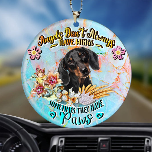 Dog Christmas Ornament, Dachshund Sometimes They Have Paws Ornament, Pet Christmas Ornaments