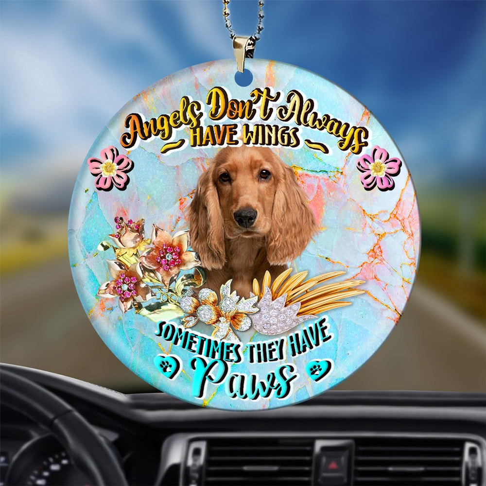Dog Christmas Ornament, English Cocker Spaniel 2 Sometimes They Have Paws Ornament, Pet Christmas Ornaments