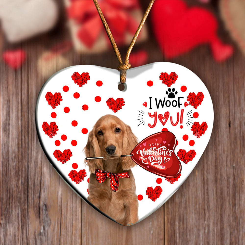 Dog Christmas Ornament, English Cocker Spaniel Happy Valentine'S Day Ornament, Pet Christmas Ornaments