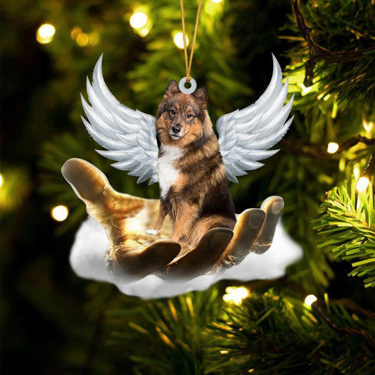 Dog Christmas Ornament, Eurasier On The Hands Of Jesus Ornament, Pet Christmas Ornaments