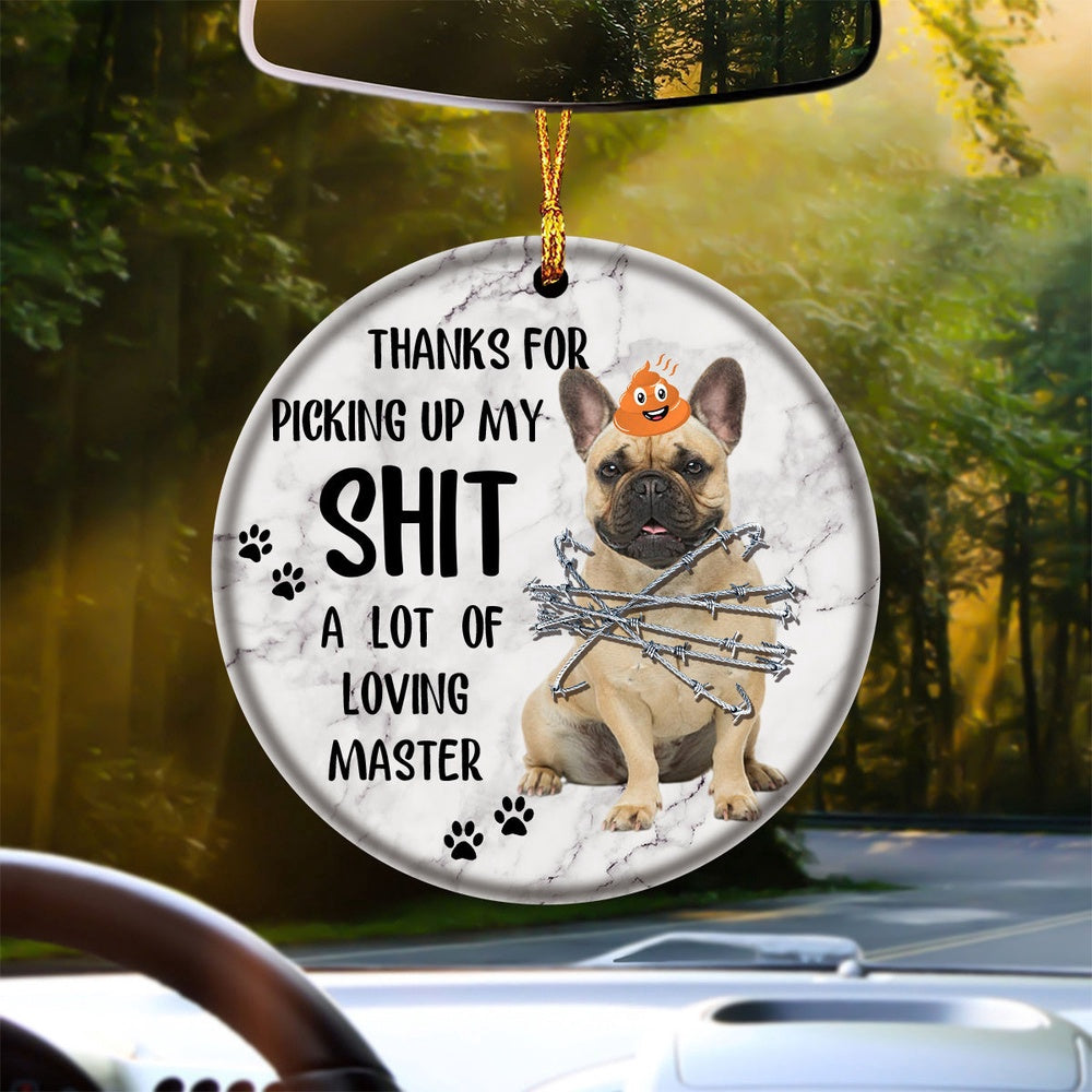 Dog Christmas Ornament, French Bulldog A Lot Of Loving Master Ornament, Pet Christmas Ornaments