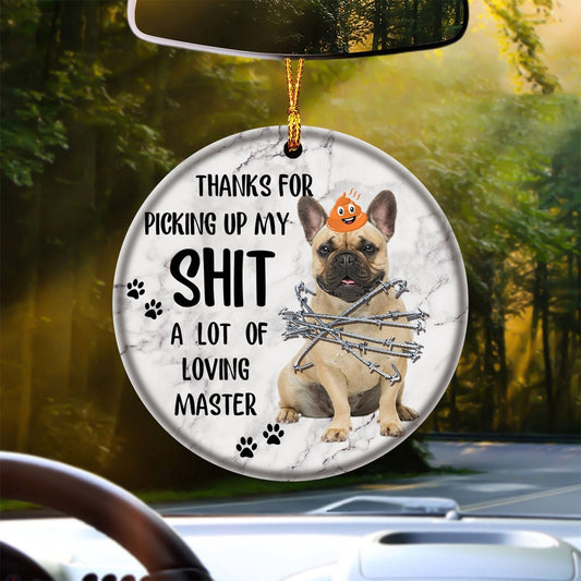 Dog Christmas Ornament, French Bulldog A Lot Of Loving Master Ornament, Pet Christmas Ornaments