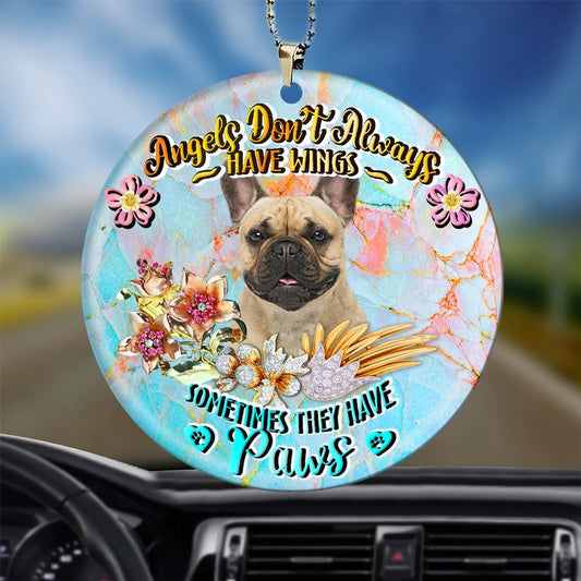 Dog Christmas Ornament, French Bulldog Sometimes They Have Paws Ornament, Pet Christmas Ornaments