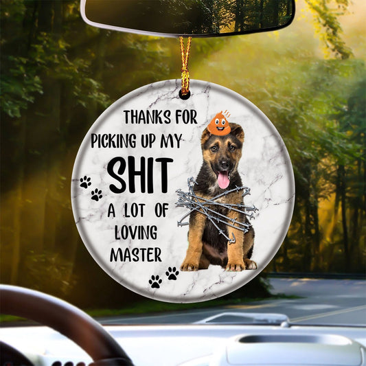 Dog Christmas Ornament, German Shepherd A Lot Of Loving Master Ornament, Pet Christmas Ornaments