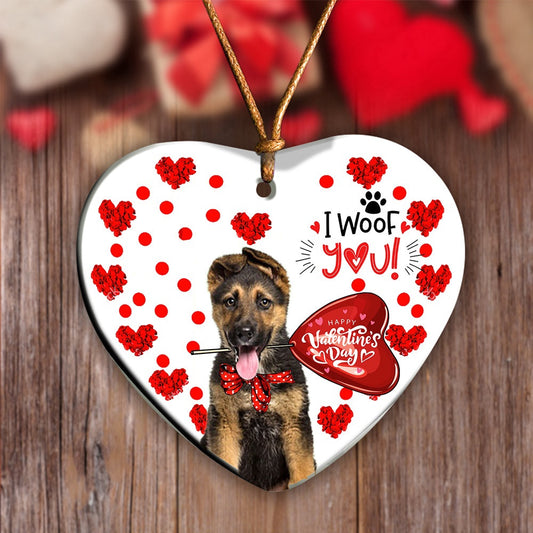 Dog Christmas Ornament, German Shepherd Happy Valentine'S Day Ornament, Pet Christmas Ornaments