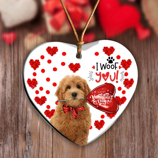 Dog Christmas Ornament, Goldendoodle Happy Valentine'S Day Ornament, Pet Christmas Ornaments