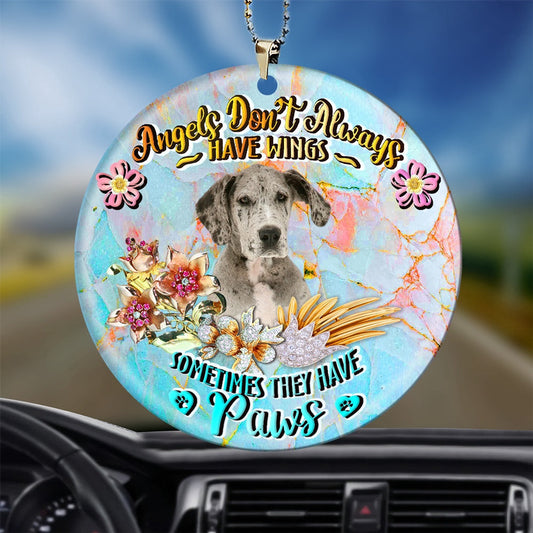 Dog Christmas Ornament, Great Dane Sometimes They Have Paws Ornament, Pet Christmas Ornaments
