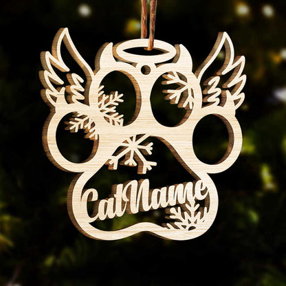 Dog Christmas Ornament, Happy Christmas With Fur Babies Personalized Paw Ornament, Pet Christmas Ornaments