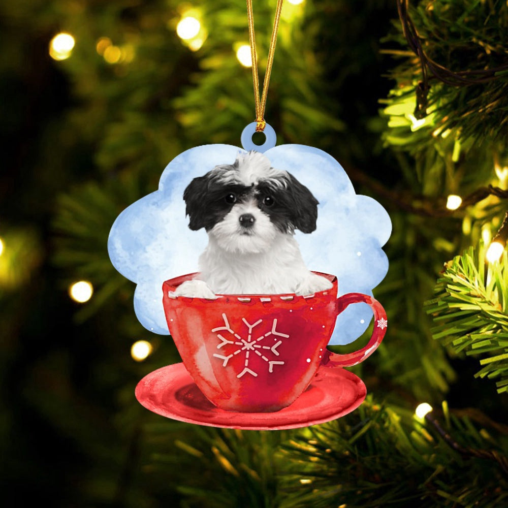 Dog Christmas Ornament, Havanese On The Cup Christmas Ornament, Pet Christmas Ornaments