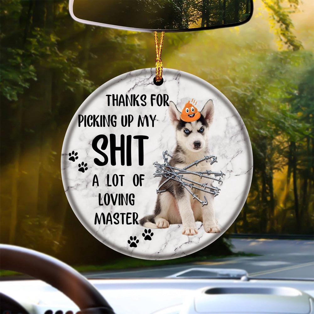 Dog Christmas Ornament, Husky A Lot Of Loving Master Ornament, Pet Christmas Ornaments