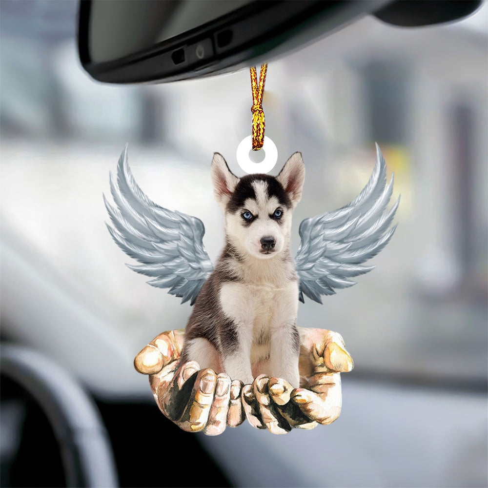 Dog Christmas Ornament, Husky Angel Dog Memorial Ornament, Pet Christmas Ornaments