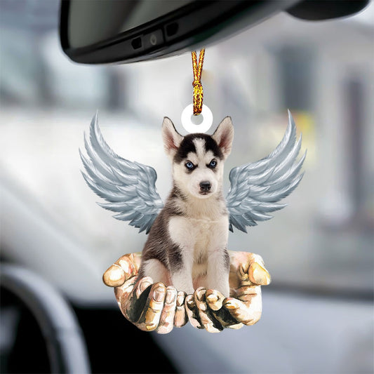 Dog Christmas Ornament, Husky Angel Dog Memorial Ornament, Pet Christmas Ornaments