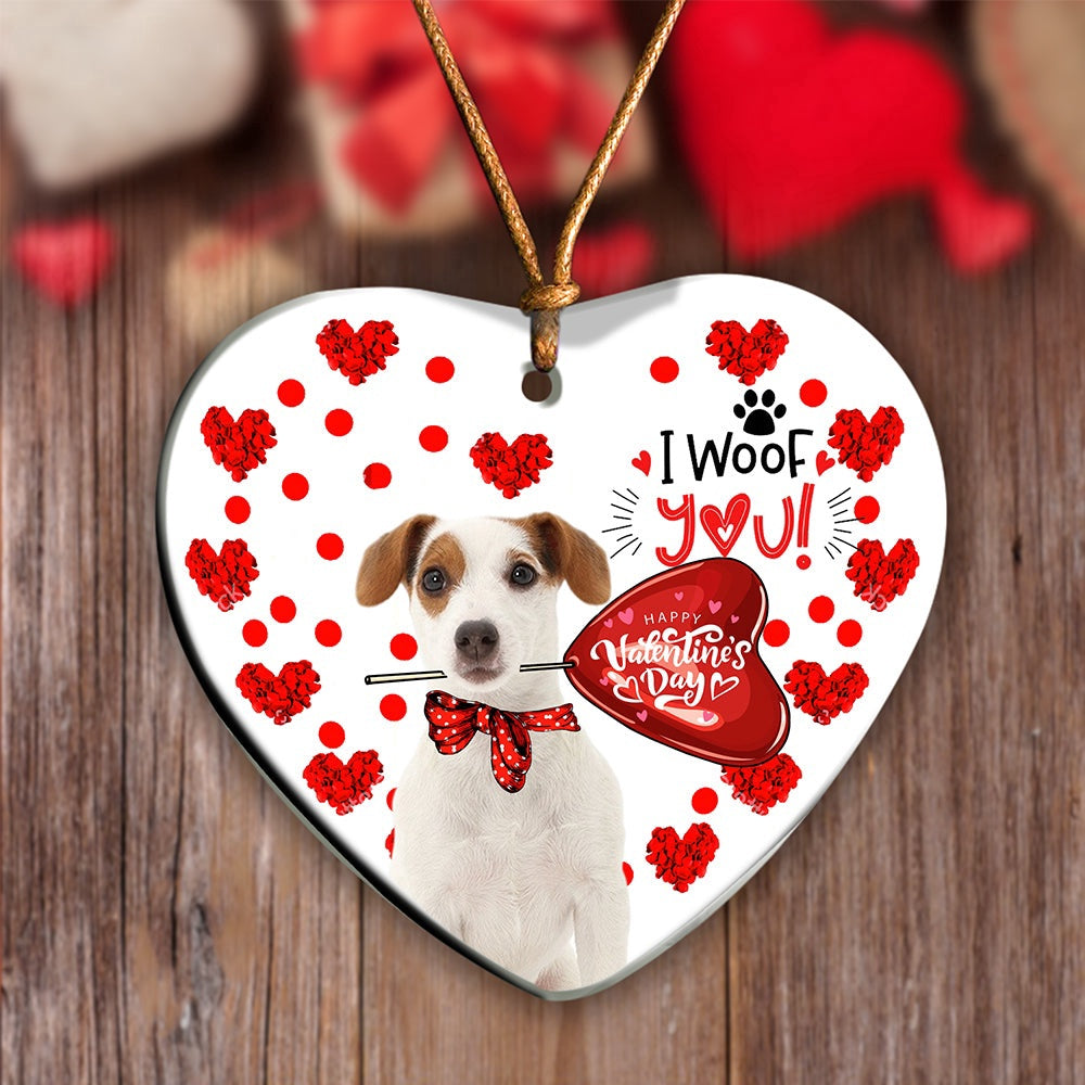 Dog Christmas Ornament, Jack Russell Terrier 2 Happy Valentine'S Day Ornament, Pet Christmas Ornaments