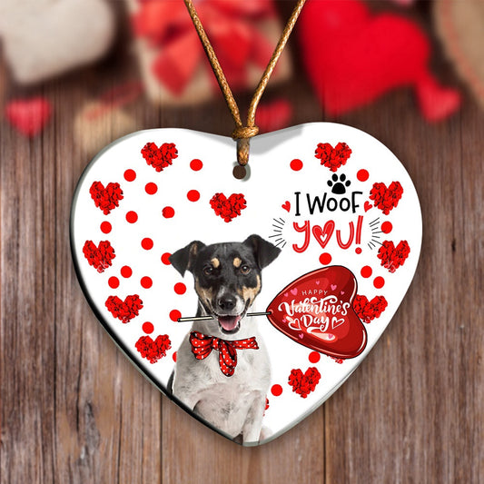 Dog Christmas Ornament, Jack Russell Terrier Happy Valentine'S Day Ornament, Pet Christmas Ornaments
