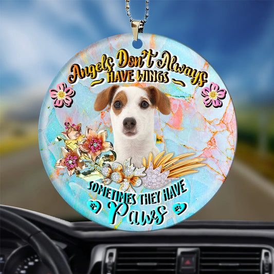 Dog Christmas Ornament, Jack Russell Terrier Sometimes They Have Paws Ornament, Pet Christmas Ornaments