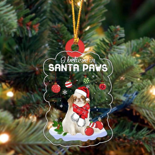 Dog Christmas Ornament, Japanese Chin 2 Christmas Ornament, Pet Christmas Ornaments