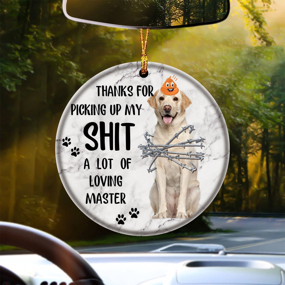 Dog Christmas Ornament, Labrador Retriever A Lot Of Loving Master Ornament, Pet Christmas Ornaments