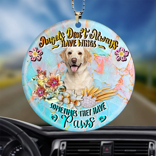 Dog Christmas Ornament, Labrador Retriever Sometimes They Have Paws Ornament, Pet Christmas Ornaments