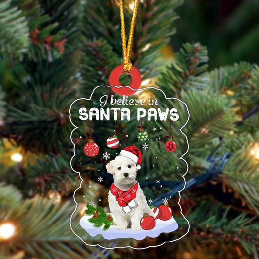 Dog Christmas Ornament, Maltese Christmas Ornament, Pet Christmas Ornaments