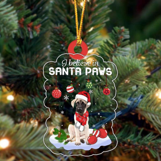 Dog Christmas Ornament, Mastiff Crewneck Christmas Ornament, Pet Christmas Ornaments