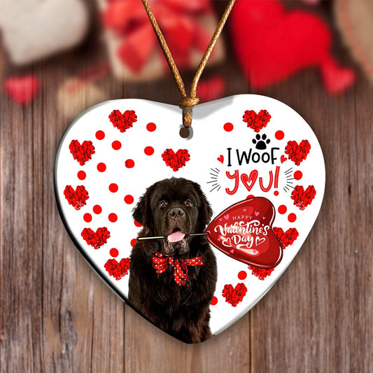 Dog Christmas Ornament, Newfoundland Happy Valentine'S Day Ornament, Pet Christmas Ornaments
