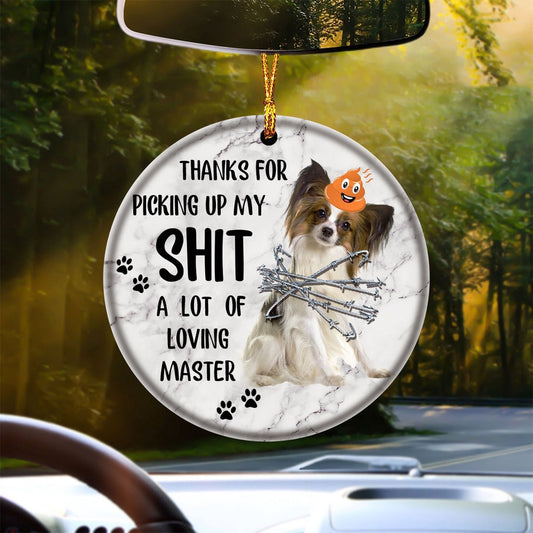 Dog Christmas Ornament, Papillon A Lot Of Loving Master Ornament, Pet Christmas Ornaments