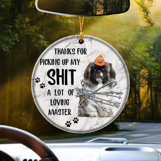 Dog Christmas Ornament, Pekingese A Lot Of Loving Master Ornament, Pet Christmas Ornaments