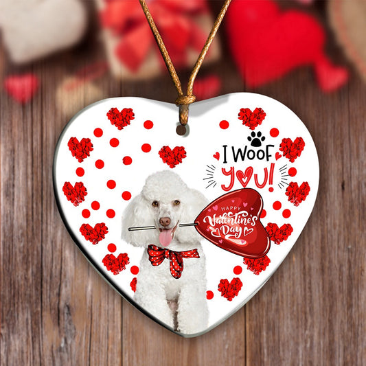 Dog Christmas Ornament, Poodle Happy Valentine'S Day Ornament, Pet Christmas Ornaments