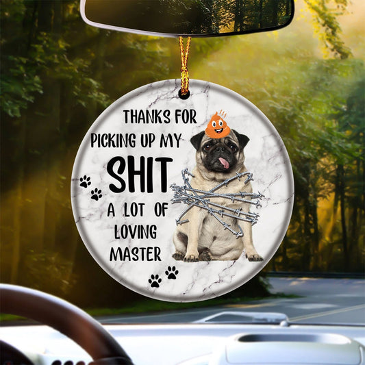 Dog Christmas Ornament, Pug A Lot Of Loving Master Ornament, Pet Christmas Ornaments