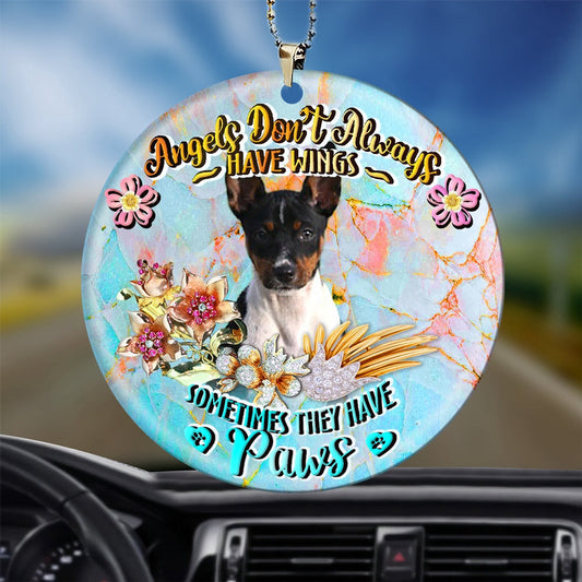Dog Christmas Ornament, Rat Terrier Sometimes They Have Paws Ornament, Pet Christmas Ornaments