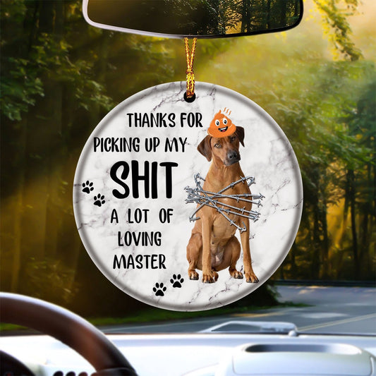 Dog Christmas Ornament, Rhodesian Ridgeback A Lot Of Loving Master Ornament, Pet Christmas Ornaments