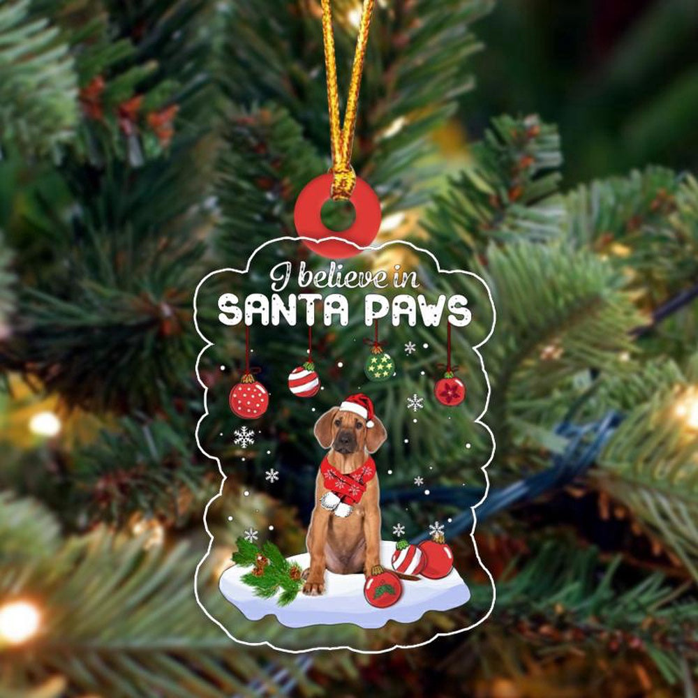 Dog Christmas Ornament, Rhodesian Ridgeback Christmas Ornament, Pet Christmas Ornaments