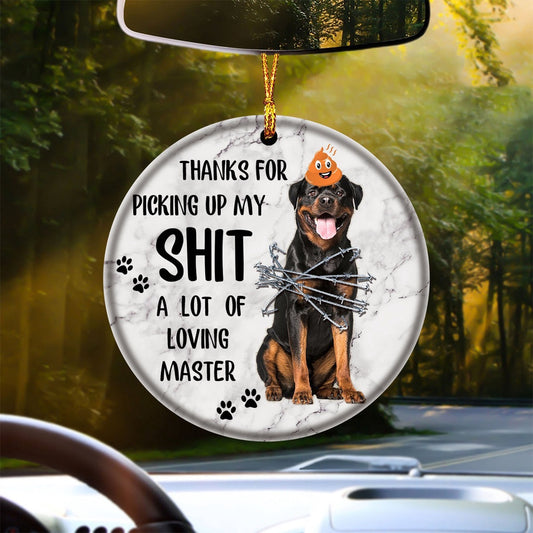 Dog Christmas Ornament, Rottweiler A Lot Of Loving Master Ornament, Pet Christmas Ornaments