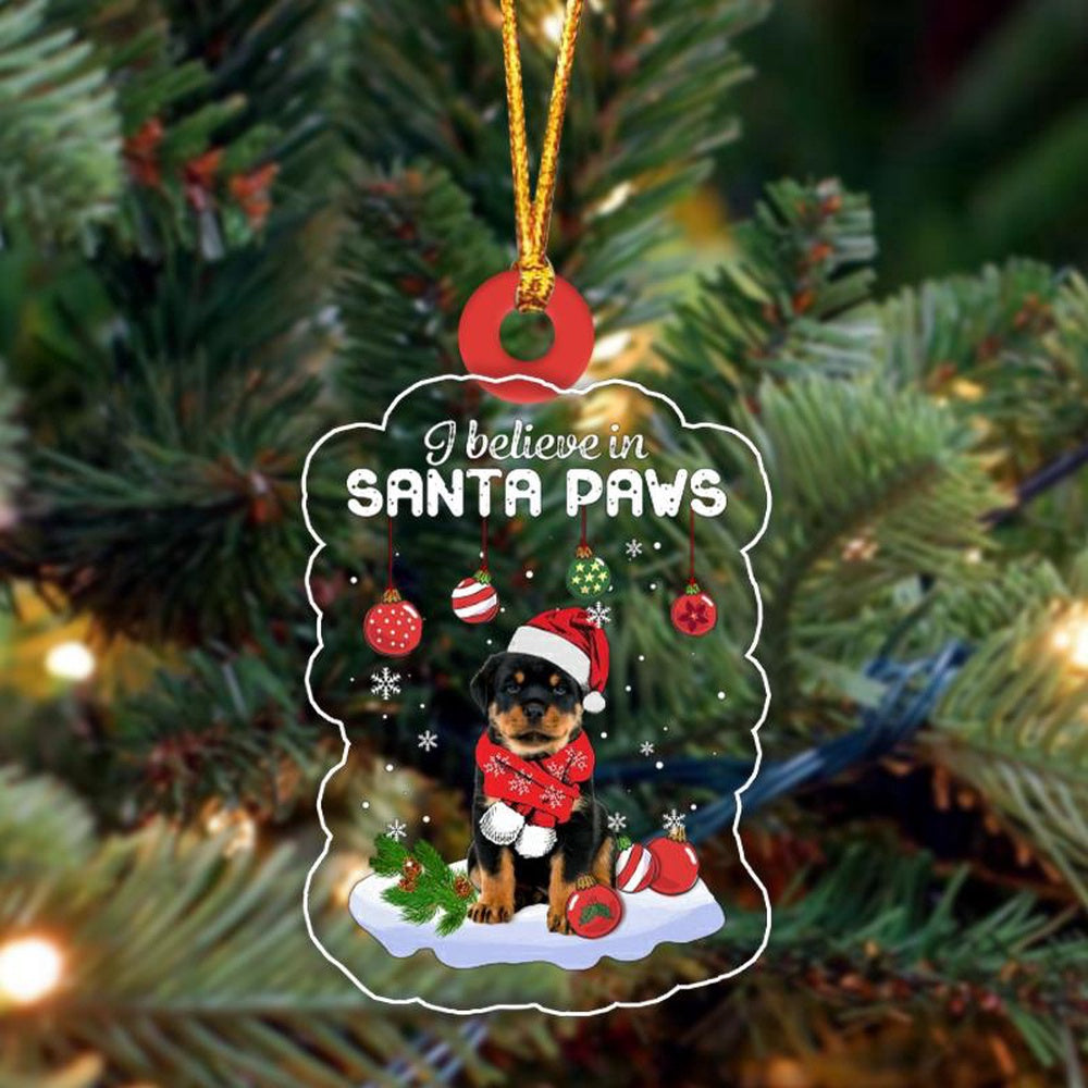 Dog Christmas Ornament, Rottweiler Hooded Christmas Ornament, Pet Christmas Ornaments