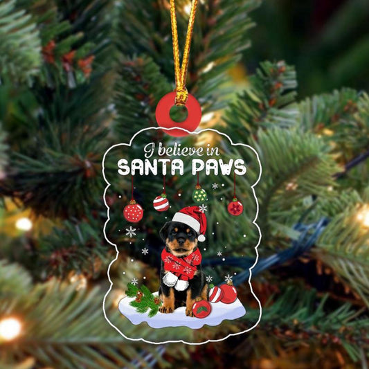 Dog Christmas Ornament, Rottweiler Hooded Christmas Ornament, Pet Christmas Ornaments