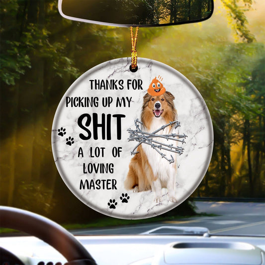 Dog Christmas Ornament, Rough Collie A Lot Of Loving Master Ornament, Pet Christmas Ornaments