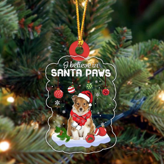 Dog Christmas Ornament, Shetland Sheepdog Christmas Ornament, Pet Christmas Ornaments
