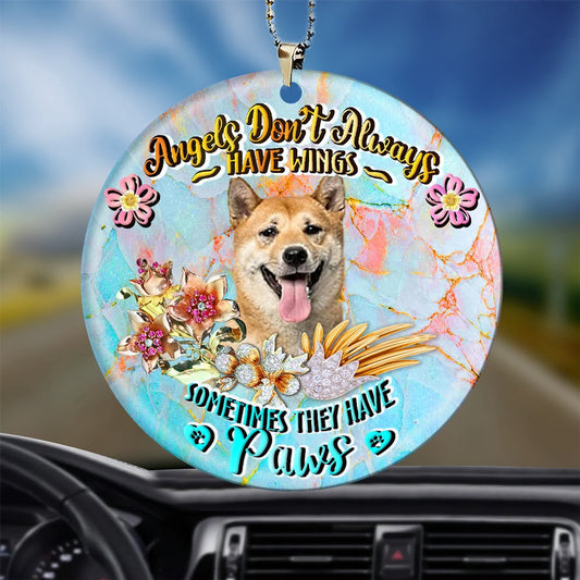 Dog Christmas Ornament, Shiba Inu Sometimes They Have Paws Ornament, Pet Christmas Ornaments