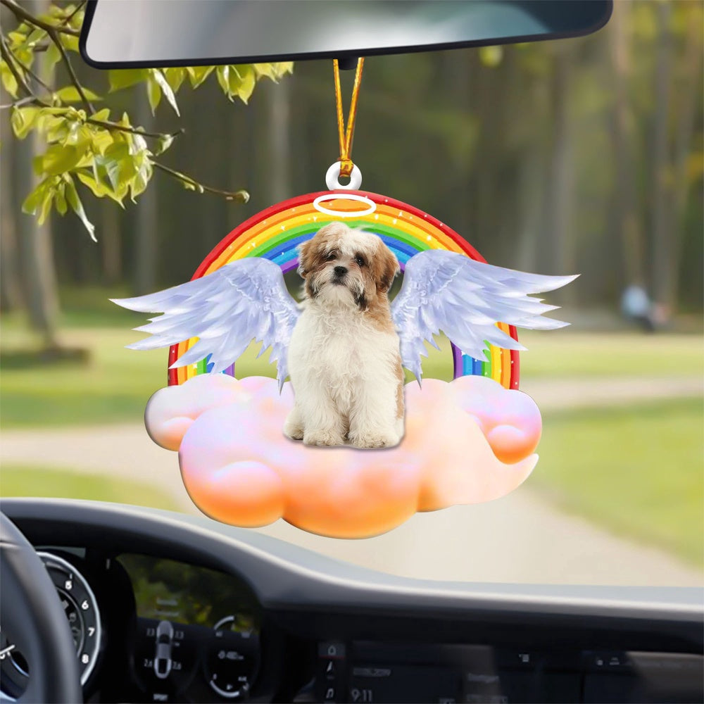 Dog Christmas Ornament, Shih TZU With Angel Wings Memorial Ornament, Pet Christmas Ornaments