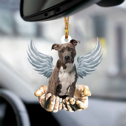 Dog Christmas Ornament, Staffordshire Bull Terrier Angel Dog Memorial Ornament, Pet Christmas Ornaments