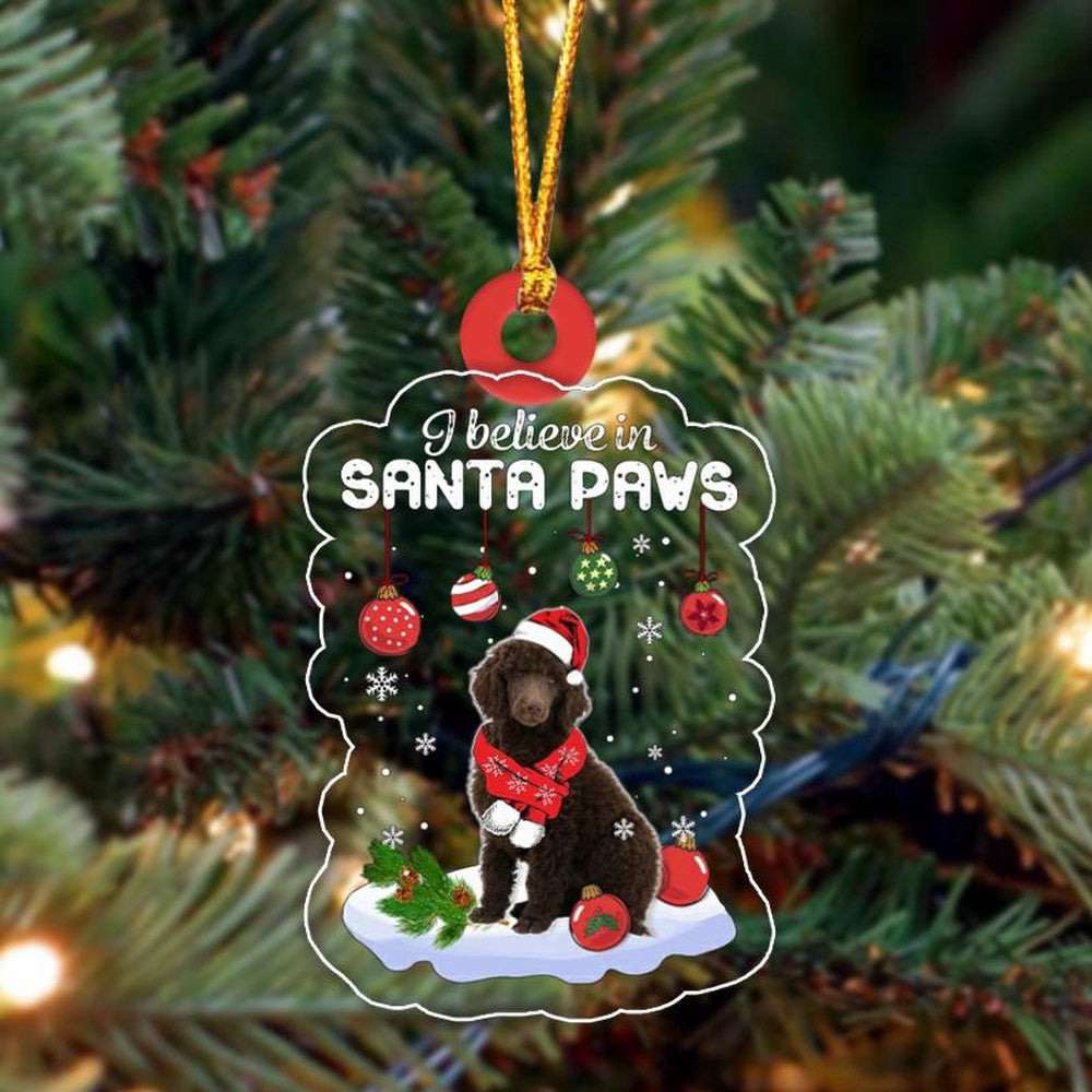 Dog Christmas Ornament, Standard Poodle Christmas Ornament, Pet Christmas Ornaments