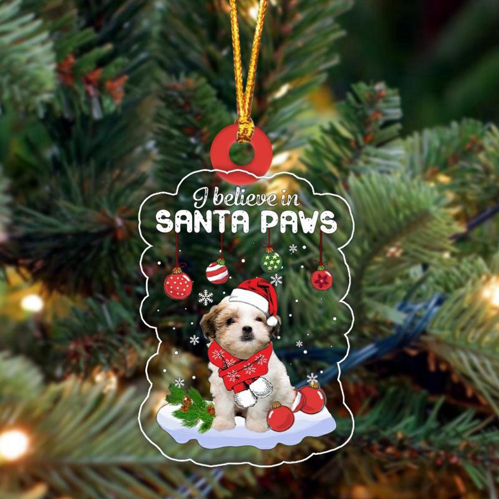 Dog Christmas Ornament, Teddy Bear Dog Christmas Ornament, Pet Christmas Ornaments