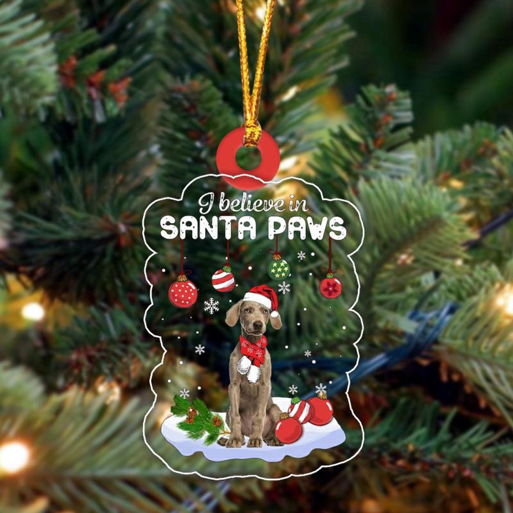 Dog Christmas Ornament, Weimaraner Christmas Ornament, Pet Christmas Ornaments