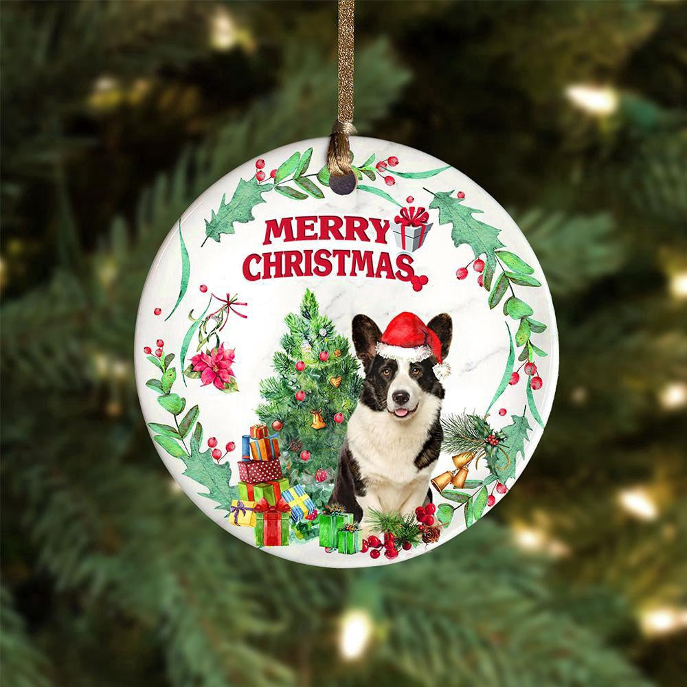 Dog Christmas Ornament, Welsh Corgi Tree Merry Christmas Ornament, Pet Christmas Ornaments