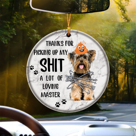 Dog Christmas Ornament, Yorkshire Terrier A Lot Of Loving Master Ornament, Pet Christmas Ornaments