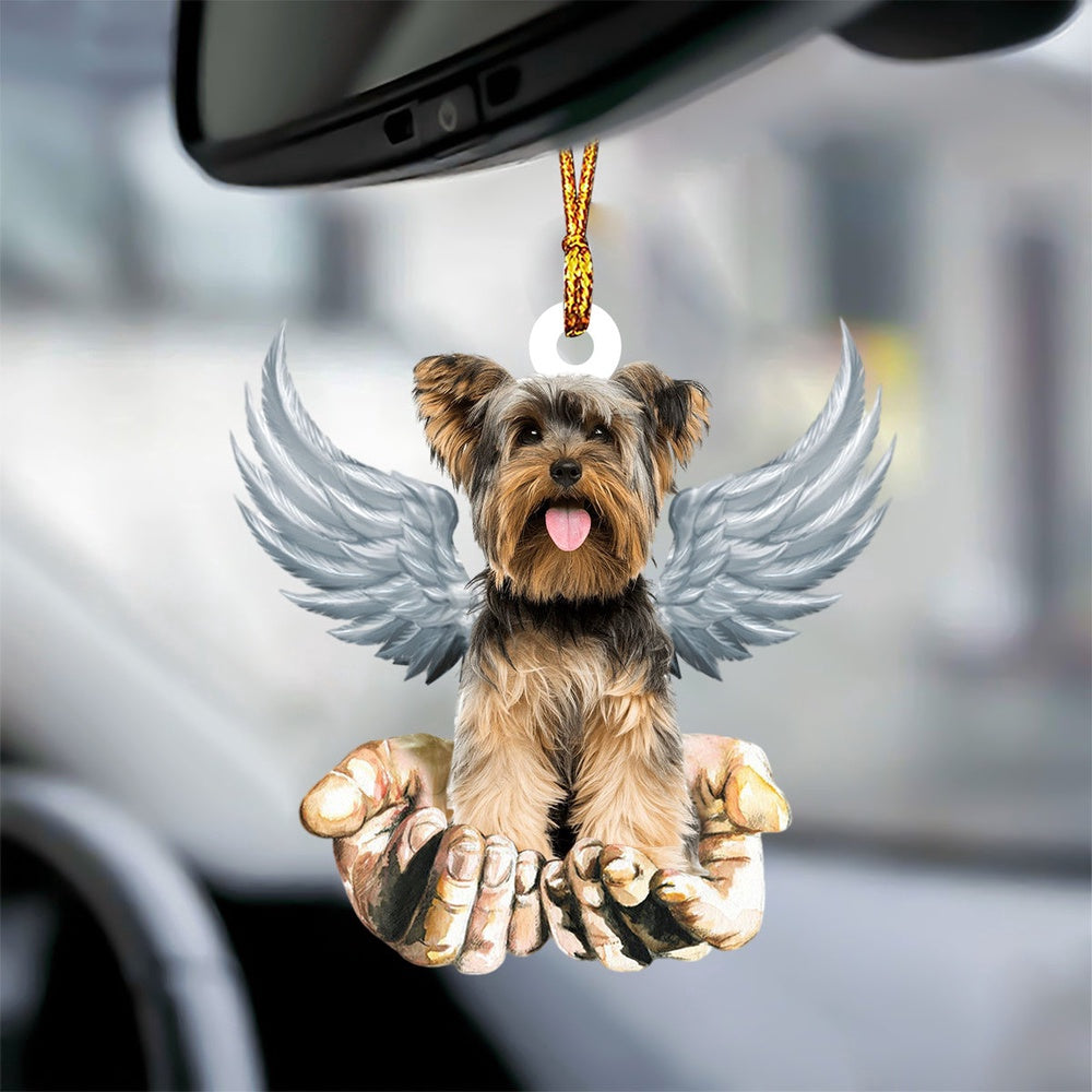 Dog Christmas Ornament, Yorkshire Terrier Angel Dog Memorial Ornament, Pet Christmas Ornaments