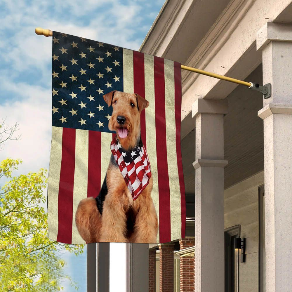 Dog Garden Flags, Airedale Terrier House Flag, Dog Flags For House, Dog Owner Gift
